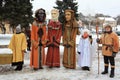 Three kings parades in Kaunas, Lithuania Royalty Free Stock Photo